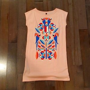 Tea Parrot Dress in Pink Size 7